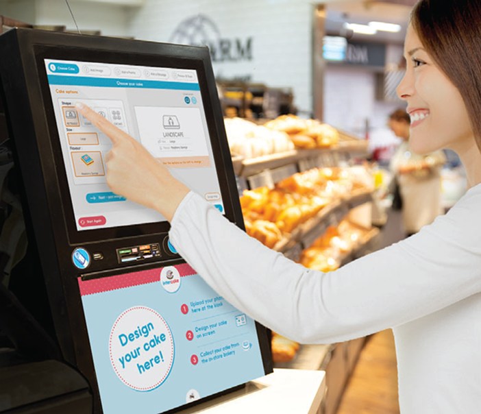Intercake App at Kiosk